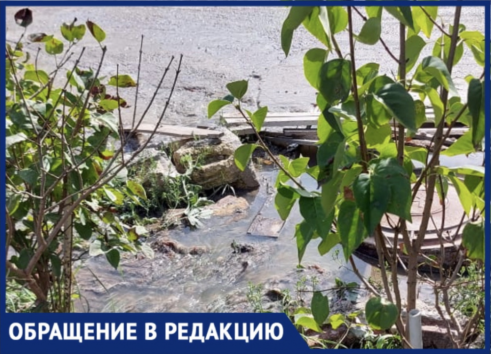 Канализация течет пятый день: у новороссийцев возле дома журчит «река» Канализация течет пятый день: у новороссийцев возле дома журчит «река»
