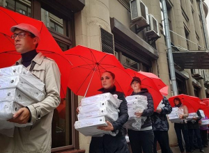 Подписные листы новороссийцев против пенсионной реформы передали в приемную президента Подписные листы новороссийцев против пенсионной реформы передали в приемную президента