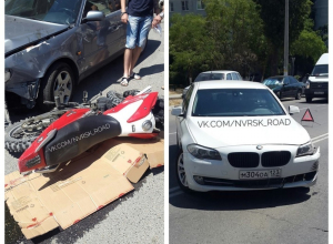 Жена главы Центрального района Новороссийска снесла мотоциклиста Жена главы Центрального района Новороссийска снесла мотоциклиста